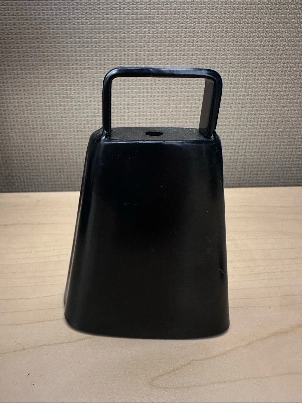 Black Cowbell with Natural Wood Mallet